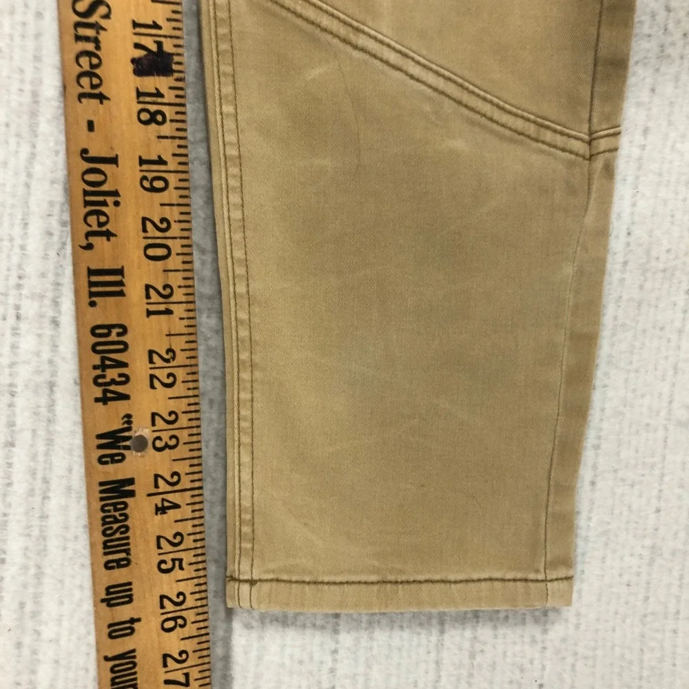 Free People Tan Khaki‎ Utility Patch Knee Pants Size 6